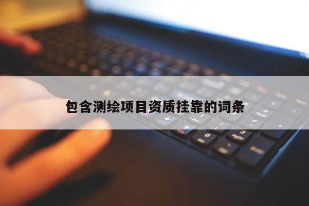 包含測(cè)繪項(xiàng)目資質(zhì)掛靠的詞條